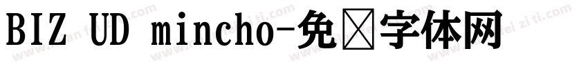 BIZ UD mincho字体转换